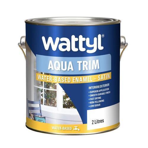 Wattyl Aqua Trim Satin Trim Enamel 2L Strong Base 2L