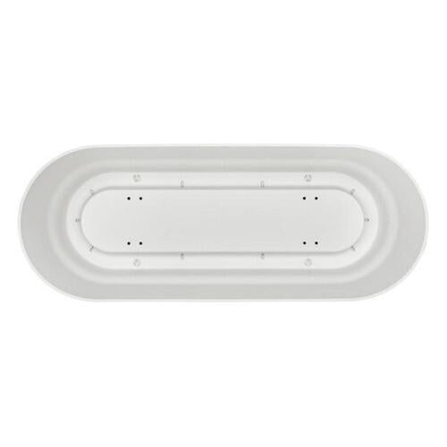 ELHO Greenville Plastic Trough With Saucer White 50cm