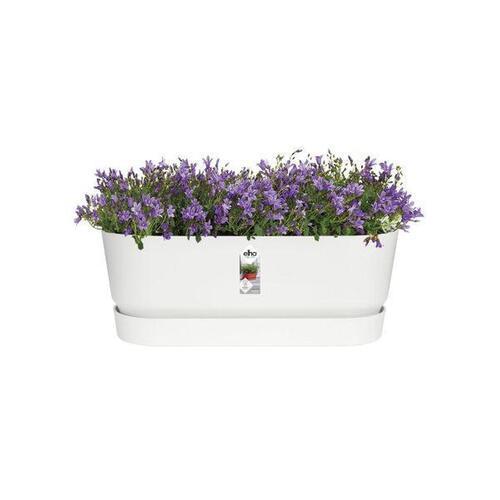 ELHO Greenville Plastic Trough With Saucer White 50cm