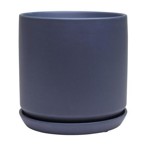 Bloom Indoor Adelle Pot And Saucer 18cm Blue