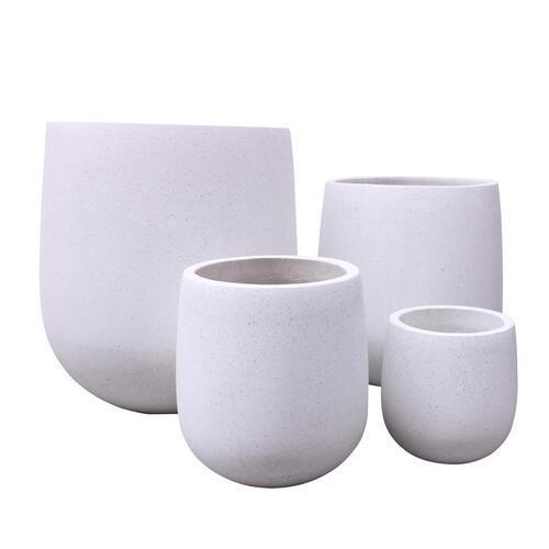 STONELEIGH & ROBERSON Tall Tulip Pot Small White