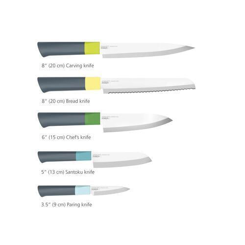 Joseph Duo Knife Set With Block 5 Piece