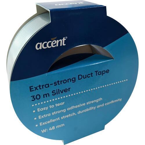 Accent Extra Strong Duct Tape Accent 48mm x 30m Silver