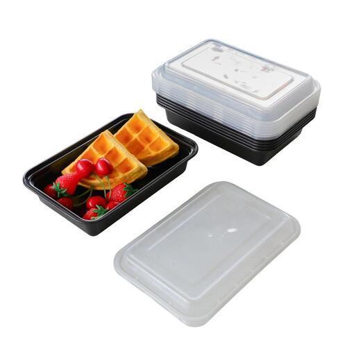 Nouveau Meal Prep Containers 7 Piece 800mL Black