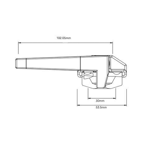 Yale Window Handle Wedgeless Low Profile Left-Hand Sub Fix 93mm Black 93mm Black