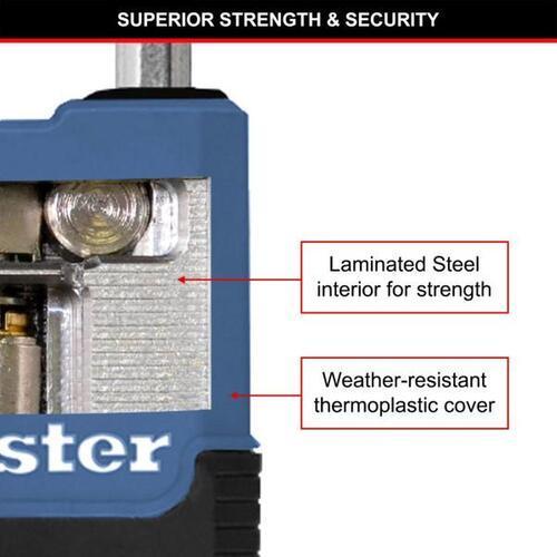 Master Lock Weather Tough Excell Covered Laminated Steel Padlock With Boron