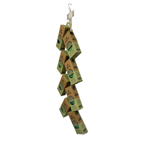 Eco-friendly Beco poop bags in a clipstrip, 60 bags per pack, sold in sets of 8 for convenient pet waste management.