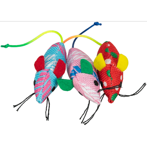 Colorful 7cm catnip mouse toys in a pack of 70, designed to engage and entertain your cat.