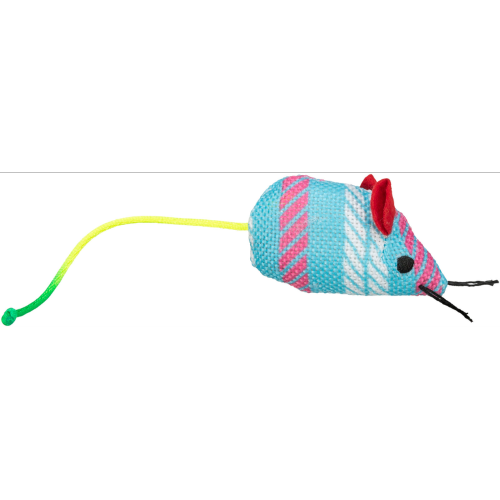 Cat toy pack of 70, 7cm mouse-shaped toys infused with catnip for playful feline entertainment.