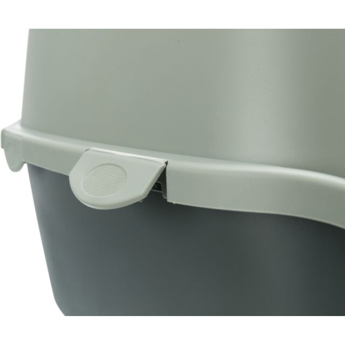 Hooded Litter Tray - Anthracite/Grey Green (40 × 40 × 56cm)