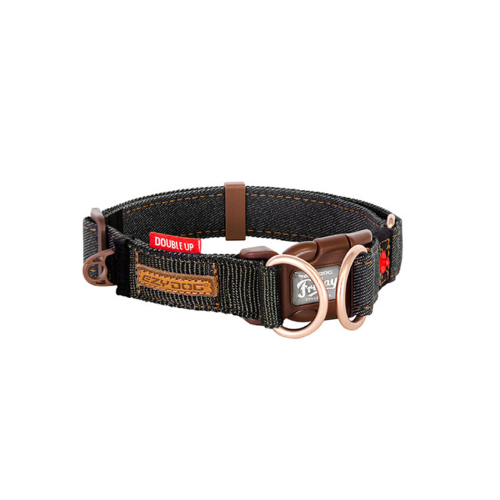 ED Dog Collar - Double Up Black Denim (XL)