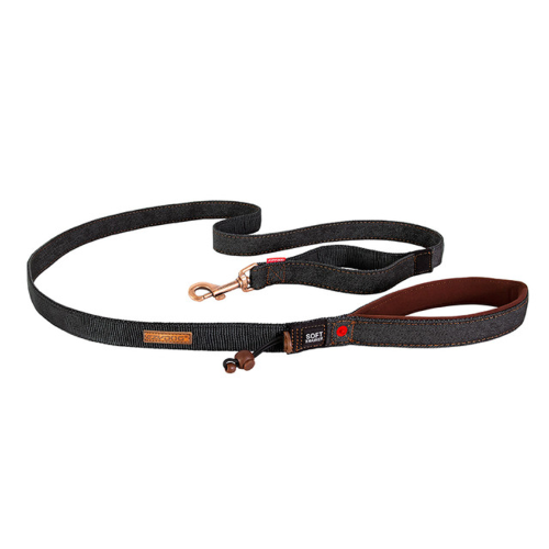 ED Dog Leash - Soft Trainer Black Denim (25mm)