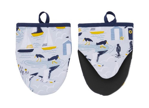 Cotton Microwave Mitts - Ulster Weavers Seashore (18 x 14.5 x 2.5cm)