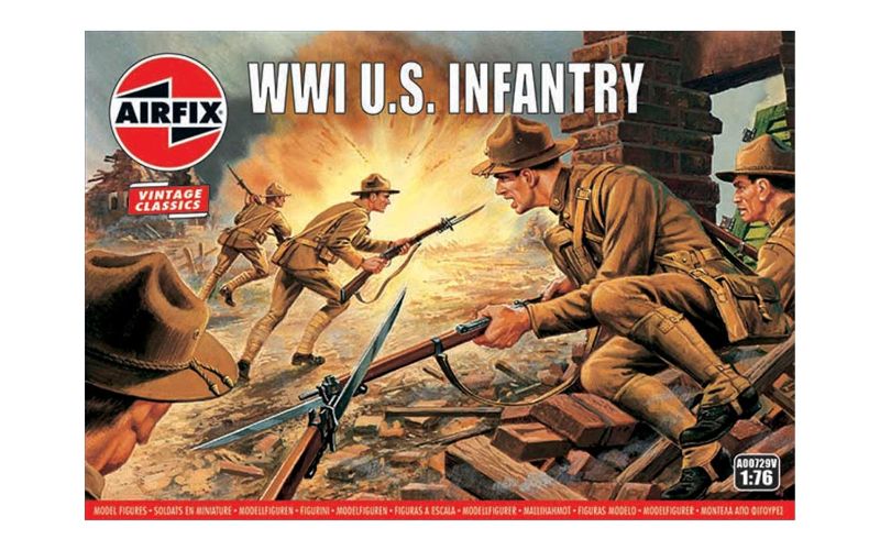 Airfix Kit Model - WWI U.S. Infantry 1:76 Vintage Classics