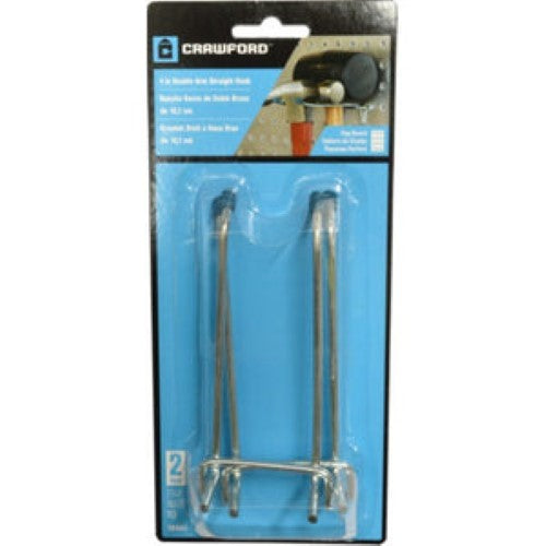 Pegboard hooks designed for organizing tools and hardware, featuring a sturdy double hook design for stability.