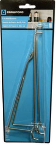 Heavy-duty 200mm pegboard hooks, 2-piece set for organizing tools and shelves in garage or workshop.