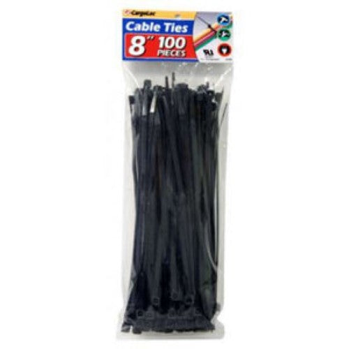 Cable Ties Black 100-Pce 50lb Capacity #32483 200mm Cargoloc