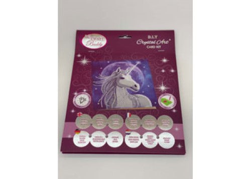 DIY CrystalArt Horse card kit featuring a colorful rhinestone design, perfect for creative fun and relaxation.