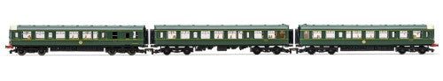 Hornby Trains BR CL.110 3CarTr model set featuring detailed design and craftsmanship for railway enthusiasts.