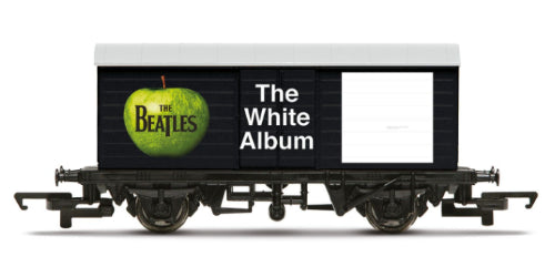 Hornby Trains - Beatles (White Album) Wagon featuring detailed design and colors inspired by the iconic album, perfect for collectors.