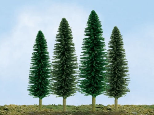 Realistic Econo-Cedar model trees (25-50mm) for enhancing railway dioramas and miniature landscapes.