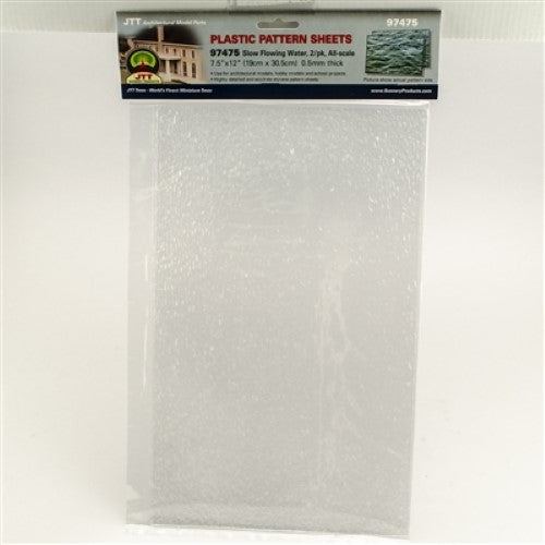 Highly realistic water effect for model railways, simulating gentle water movement in dioramas and enhancing scenic depth.