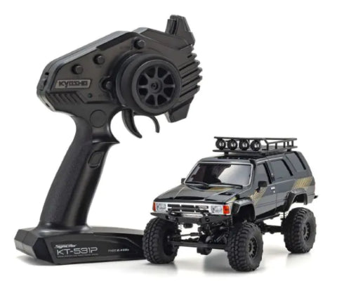 Radio Control Kyosho MX-01 4Runner Black, a rugged RC truck with brushless motor, perfect for off-road adventures.