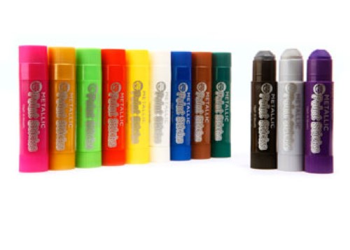Little Brian Metallic Paint Sticks in a 12 pack, featuring vibrant colors for mess-free, creative fun for kids.