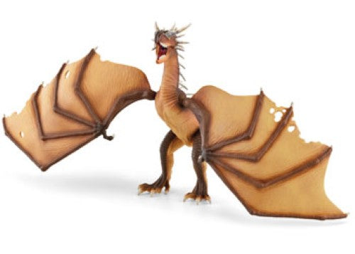 Detailed Schleich Hungarian Horntail dragon model featuring spiked tail, sharp claws, and iconic wings for imaginative play.