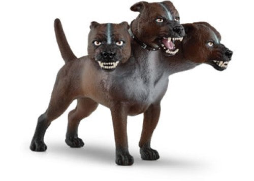 Three-headed dog figure Fluffy from the Schleich Wizzarding World, perfect for Harry Potter fans and imaginative play.