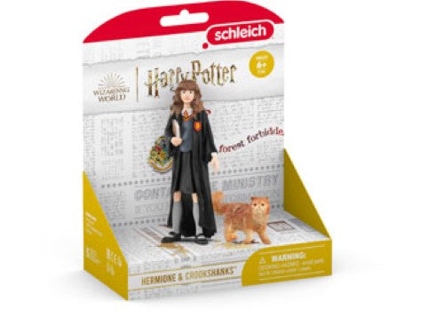 Hermione Granger and Crookshanks figurine set showcasing detailed design for magical Harry Potter adventures.