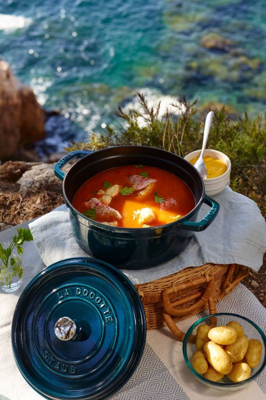 Round Cocotte - Staub La Mer Sea Blue (20cm)