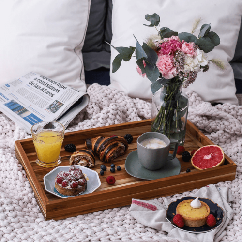 Tray W/Handle - Teakhaus Large (51 x 30.5 x 5cm)