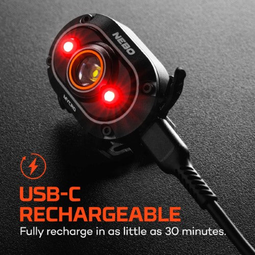 Rechargeable Headlamp - NEBO Mycro 450 (Grey)
