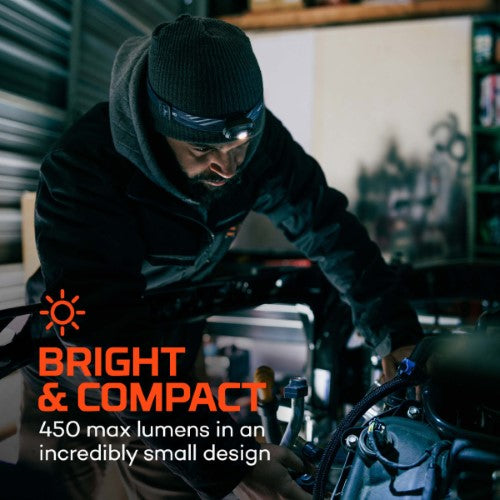 Rechargeable Headlamp - NEBO Mycro 450 (Grey)
