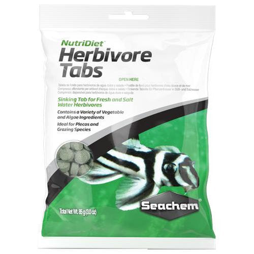 Herbivore Fish Food Sinking Tablets Seachem NutriDiet 85g