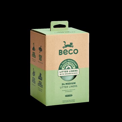 Cat Litter Tray Liners Beco Medium 24 Pack