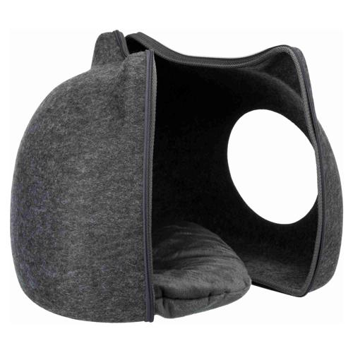 Cat Felt Cave Cat Head Trixie Dark Grey 38 x 35 x 37cm