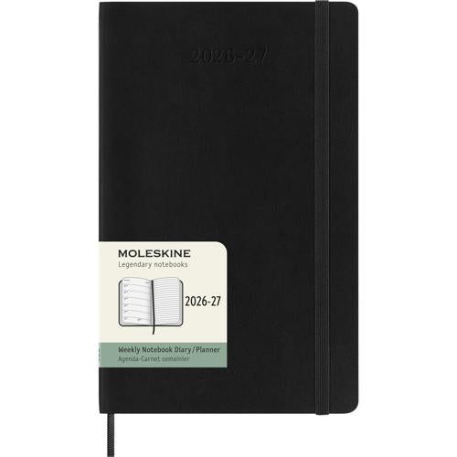 Moleskine Diary 18M Weekly + Notes Soft Cover Large Black 2026/27