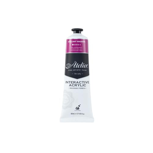 Atelier Acrylic Interactive Paints 80ml Brilliant Magenta