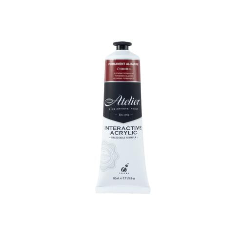 Atelier Acrylic Interactive Paints 80ml Permanent Alizarine