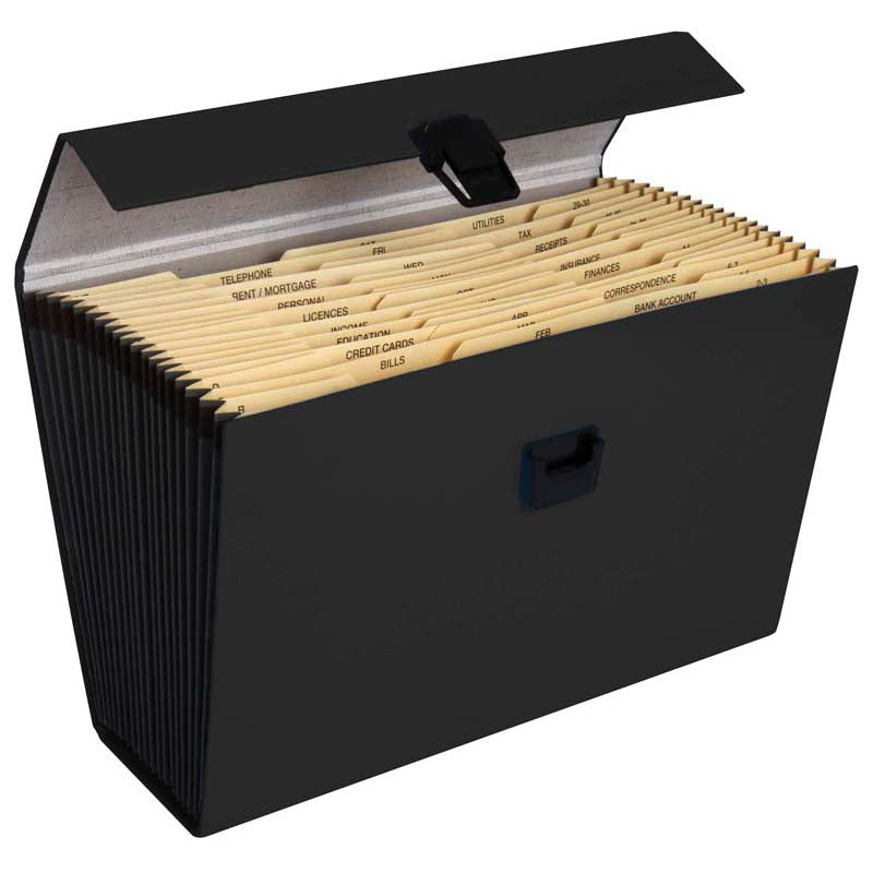 FM File Expanding Vivid Black 19 Pocket