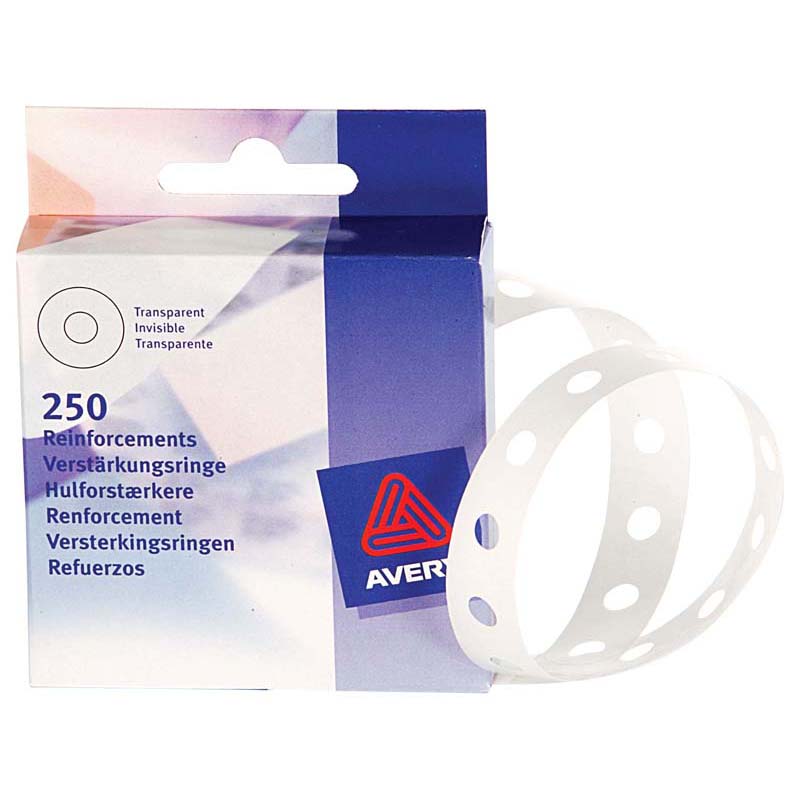 Avery Ring Reinforcers 250 Pack Clear