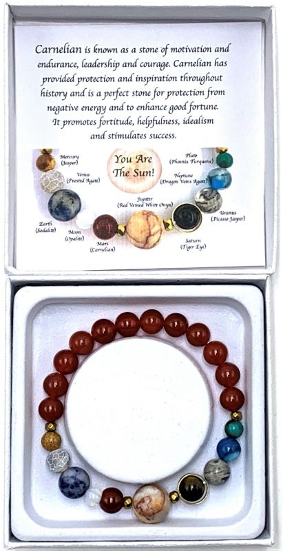 Bracelet - Carnelian Solar System (7cm)