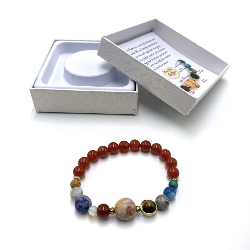 Bracelet - Carnelian Solar System (7cm)