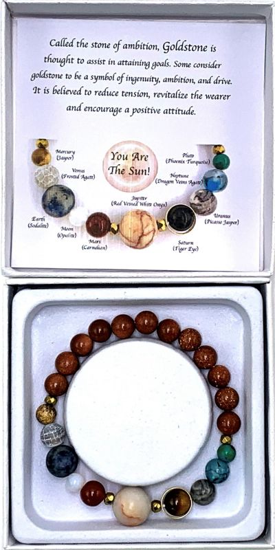 Bracelet - Goldstone Solar System (7cm)