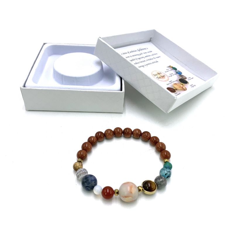 Bracelet - Goldstone Solar System (7cm)