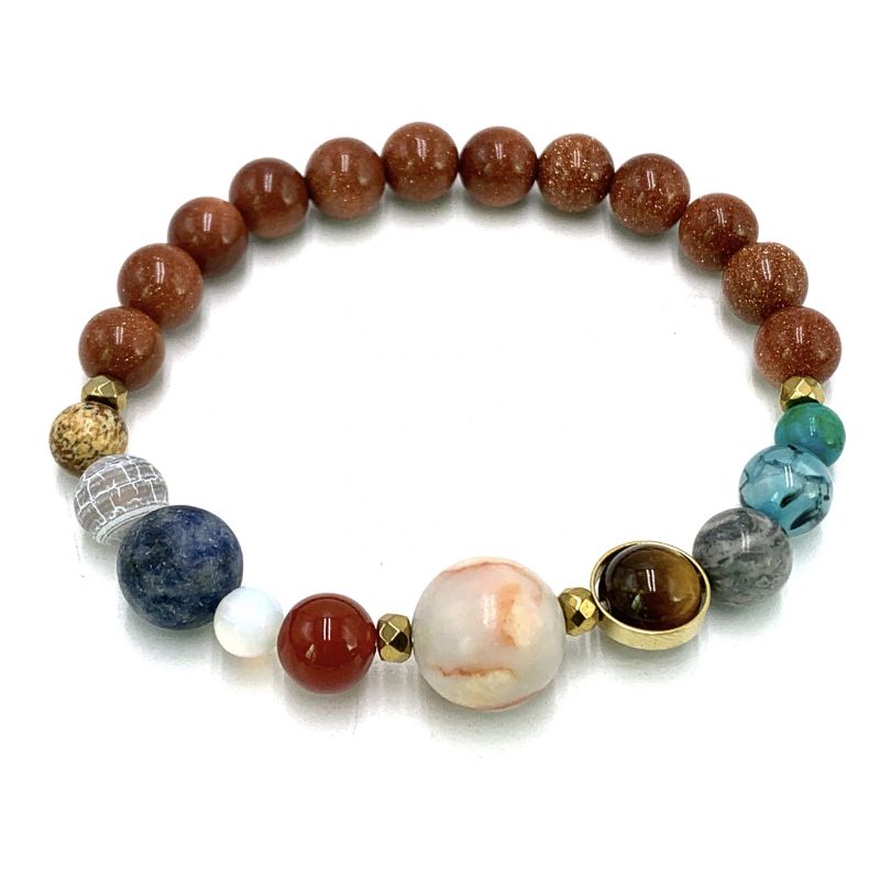 Bracelet - Goldstone Solar System (7cm)