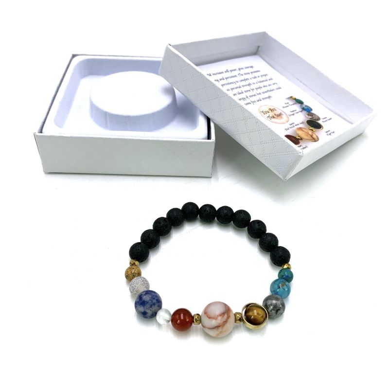 Bracelet - Lava Stone Solar System (7cm)