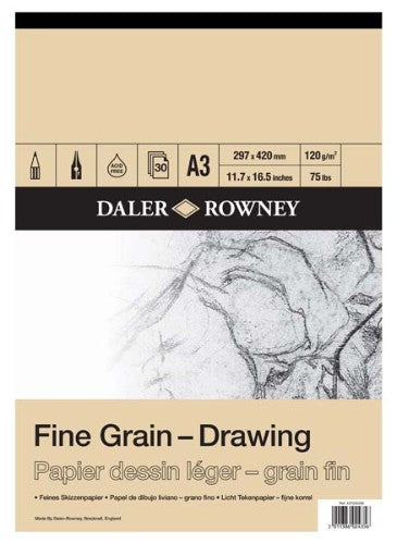 Sketch / Paper Pad - Daler Fine Grain Drawing Pad 120g A3